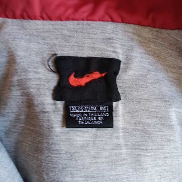 Nike Mens Vtg Windbreaker Jacket 1/2 Zip Small 1990's Black & Red Hooded Swoosh - Picture 6 of 6